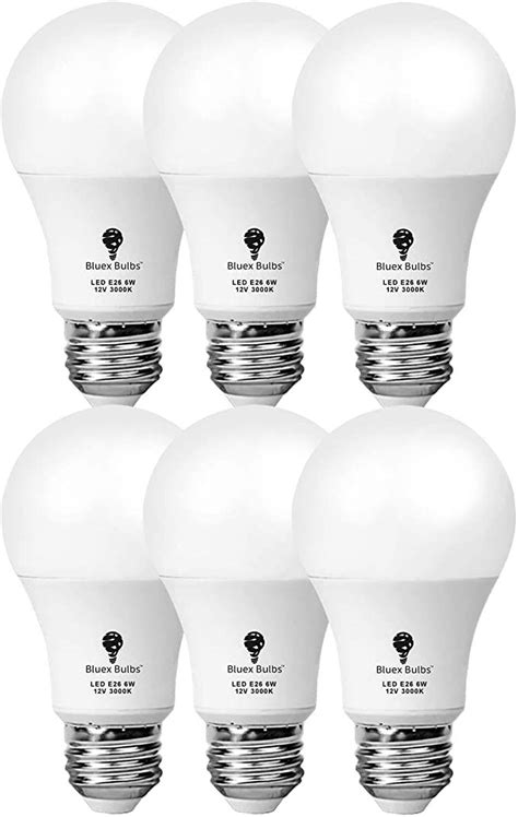 12 Volt Light Bulb 12v Led Bulb A19 6w 3000k Warm White E26 Low Voltage