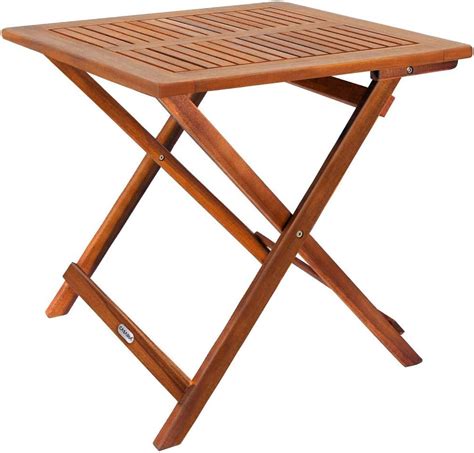 Casaria Table D Appoint Pliante En Bois D Acacia X X Cm Table