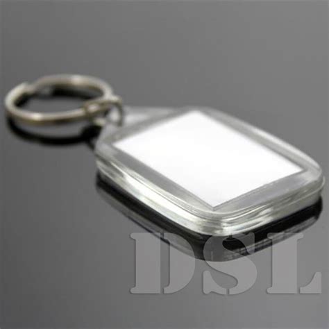 X Mm X Mm Insert Clear Blank Acrylic Plastic Photo Keyrings