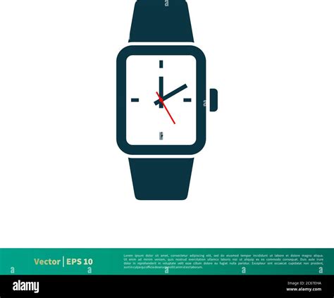 Wrist Watch Icon Vector Logo Template Illustration Design Editable