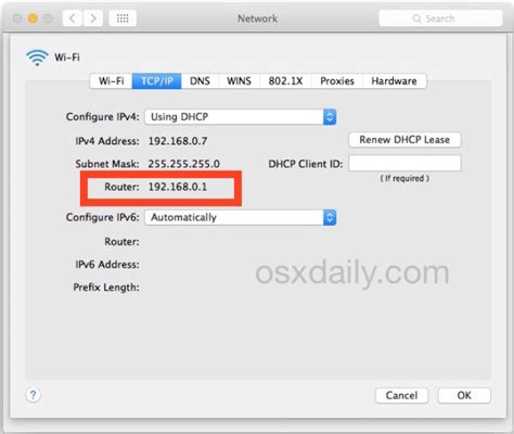 Find A Router Ip Address In Mac Os X