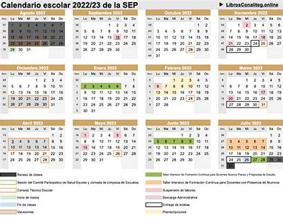 Descarga El Calendario Escolar Sep Del Estado De M Xico