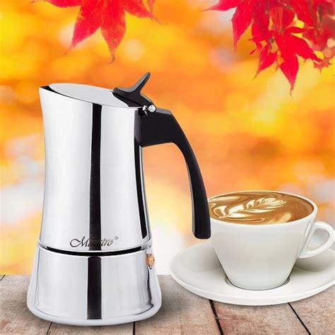 Кофеварка гейзерная Espresso Moka Maestro MR-1668-4 Silver 200мл на 4 ...