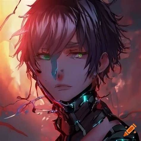 Cyborg Anime Boy On Mars