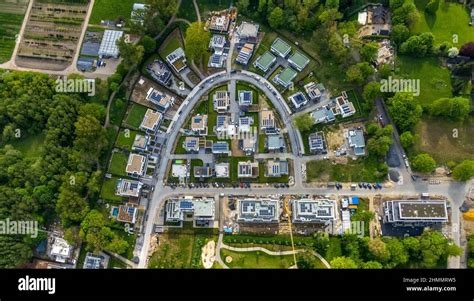 Aerial View Am Buerschen Waldbogen Construction Site Housing Estate