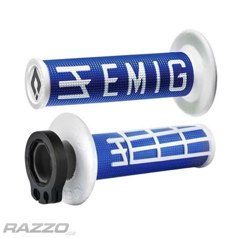 Gripy Na Moto Odi Emig V Lock On Grips Blue White T T Gripy Moto