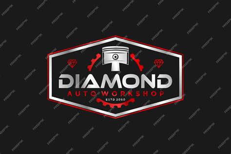 Premium Vector Automotive Piston Workshop Logo Design Modern Badge