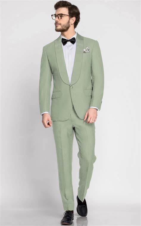 Dusty Sage Green Wool Tuxedo Ai Perfect Fits