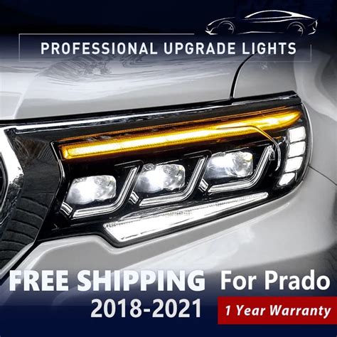 For Toyota Land Cruiser FJ200 20018 2019 Prodo Headlights DRL LED Full