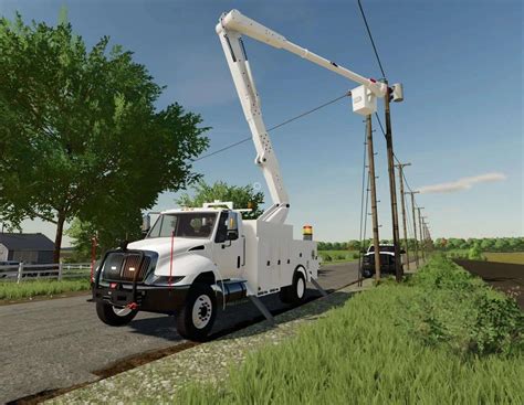 International Bucket Truck V1 0 FS22 Mod Farming Simulator 22 Mod