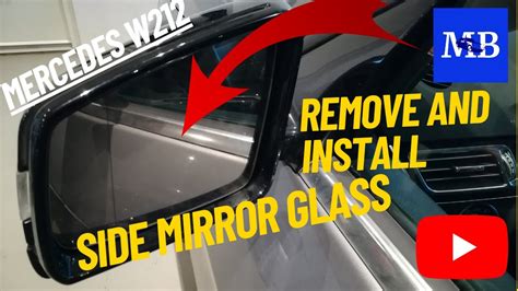 Mercedes W212 Side Mirror Glass Replacement YouTube