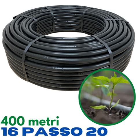 Acquaverde TUBO 400 MT ALA GOCCIOLANTE 16 PASSO 40 PER IRRIGAZIONE A