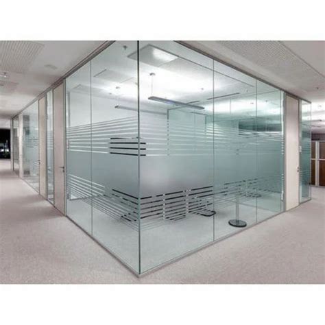 Transparent Frameless Toughened Glass Partition For Office Size