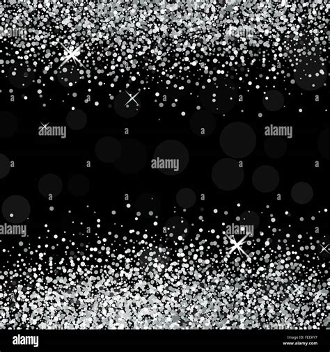 Shiny Silver Glitter On Black Background Stock Vector Image And Art Alamy