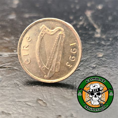 Irish Coin 5p Harp Hat Pin For Your Flat Cap Or Scally Cap Shillelagh