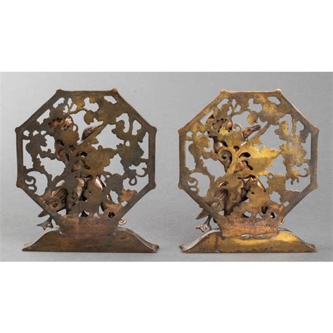 Oscar Bach Art Deco Bronze Girl And Goose Bookends Chairish
