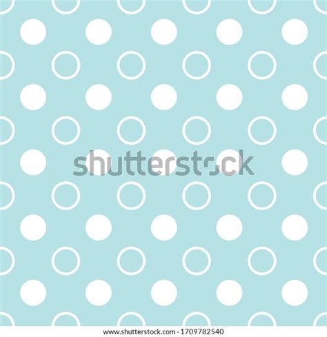 Blue Background Polka Dot Patternseamless Digital Stock Vector Royalty