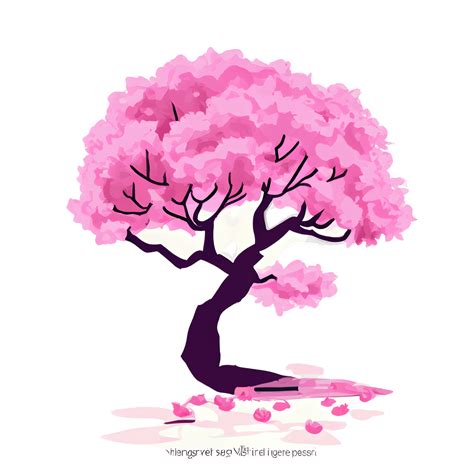 Cherry Blossom Tree Digital Graphic Creative Fabrica