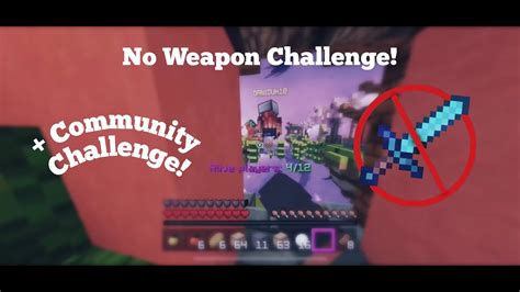 No Weapon Community Challenge For All In Minecraft Skywars