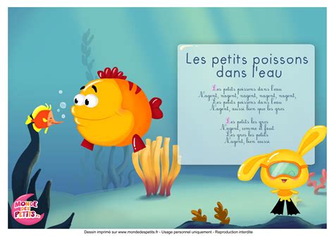 Monde Des Petits Les Petits Poissons Dans L Eau Les Titounis