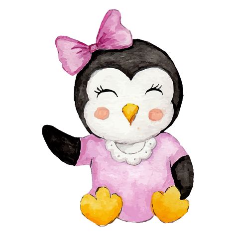 Girl Penguin Clip Art