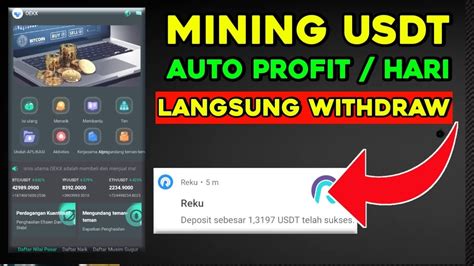 Mining Usdt Auto Profit Tiap Hari Langsung Garap Kalo Mau Cuan