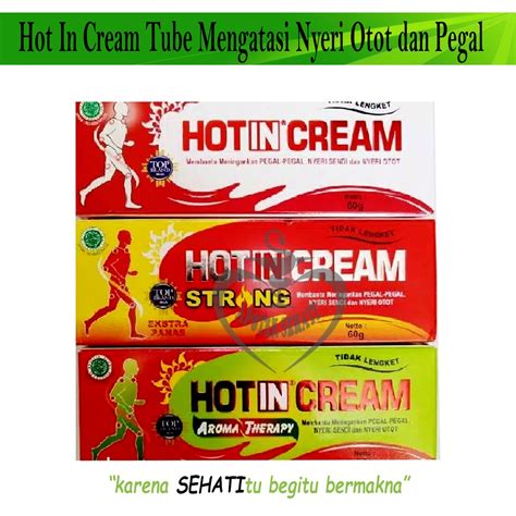 Jual Hot In Cream Tube Krim Mengatasi Nyeri Otot Dan Capek Pegal Shopee Indonesia
