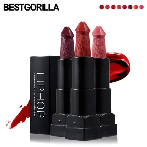 Liphop Brand Colors Penis Shape Lipstick Mushroom Lipstick Long