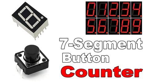 7 Segment Display Counter With Push Button Arduino Tutorial Youtube