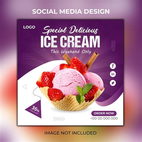 Premium Vector Special Delicious Ice Cream Social Media Banner Or