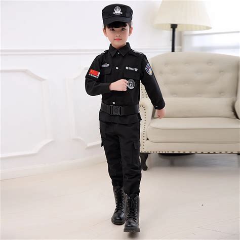 Children Military Uniform For Boys Girls Policemen Uniform Kids Army