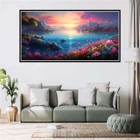 Peinture Diamant Adulte Paysage Diamond Painting Kit Complet Coucher De