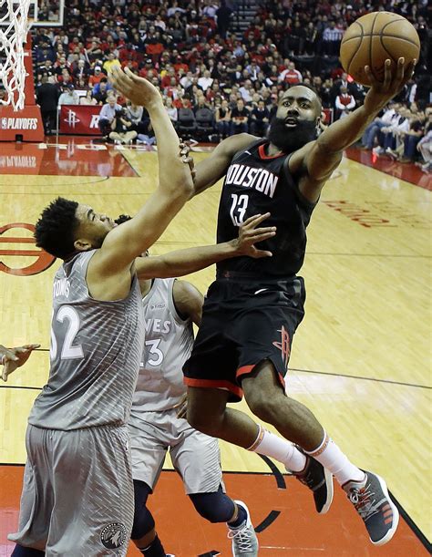 Harden Scores 44 Points Rockets Beat Wolves 104 101 Ap News