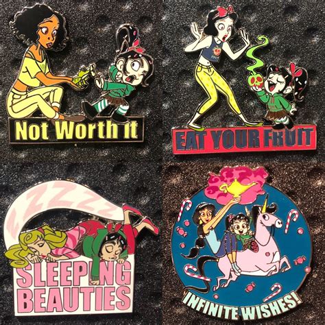 Ralph Breaks the Internet Mystery enamel pins from parks with Disney Princesses - YouLoveIt.com