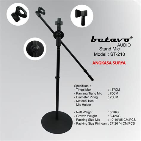 Jual Stand Mic Betavo St St Lantai Kaki Bulat Piring Besi Tiang