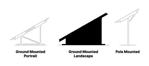 Solar Panel Ground Mounted Landscape Dimensions Drawings