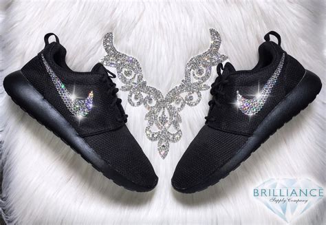 Swarovski Nike Shoes Bling Nike Roshe Black/Anthrcite/Black