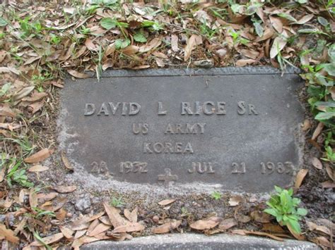 David L Rice Sr 1932 1983 Find A Grave Memorial