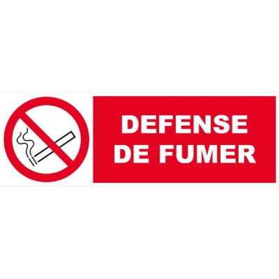 Panneau défense de fumer Achatmat