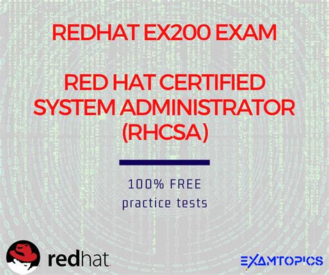 exam red hat certified system administrator rhcsa rexamtopics