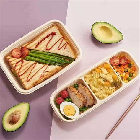 Styro Meal Lunches Compartments 3 Compartment Bento Lunch With Bag Box China Pink Food