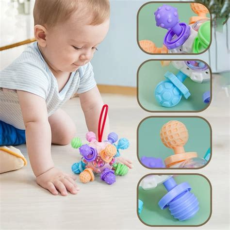 Feledorashia Baby Montessori Sensory Toys for 6-12 Months, Food Grade ...