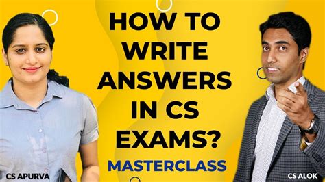 How To Write Answers In Cs Exams Masterclass Youtube