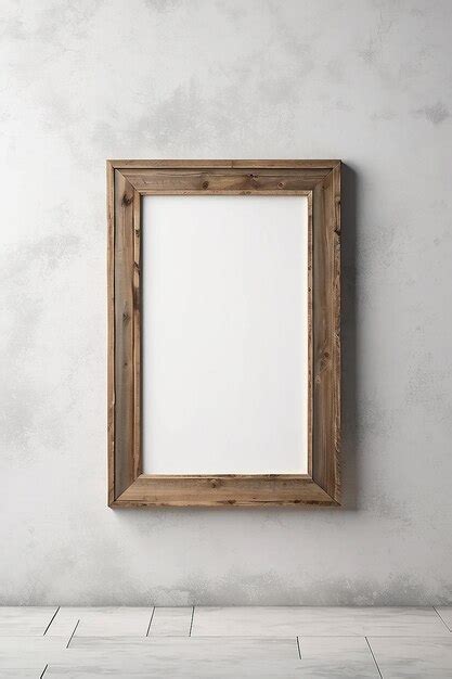 Premium Photo Reclaimed Wood Blank Frame Mockup With White Empty Space For Placing Your Design