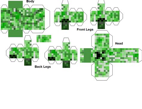 Minecraft Papercraft Creeper Skins