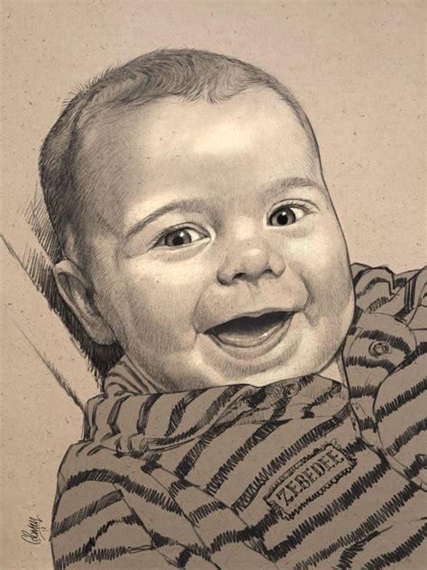 Custom Charcoal Portrait Art Collectibles Pencil Drawing