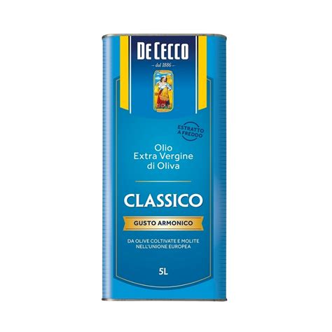 De Cecco Extra Virgin Olive Oil Classico 5L - 2 cans/case – Barrels and ...