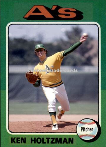 Custom Made Topps Style Oakland Athletics Ken Holtzman Baseball