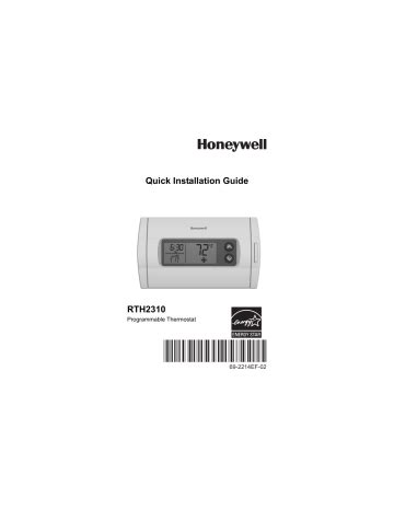 Honeywell Rth Thermostat User Manual Manualzz