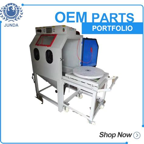 Junda China Machine Automatic Rotary Table Sandblasting Machine Batch